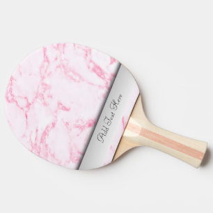 Pink  Marble Personalised Ping Pong Paddle