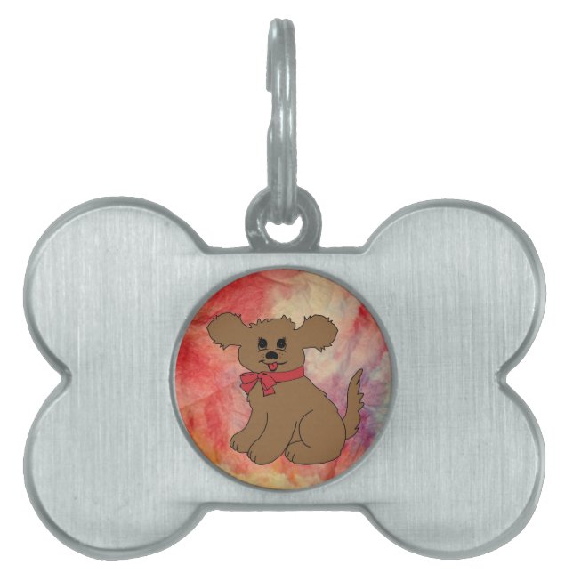 Pink Marble Pet Tag (Front)