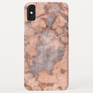 Pink Marble Stone With Grey iPhone XS Max Case