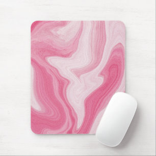 Pink Marble Swirl Pattern – Aesthetic Abstract Mouse Pad