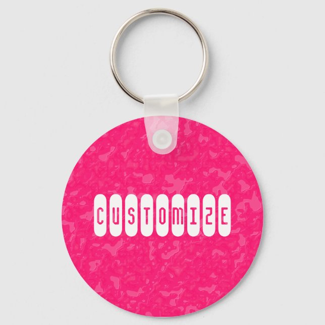 Pink Marble - Template Key Ring (Front)