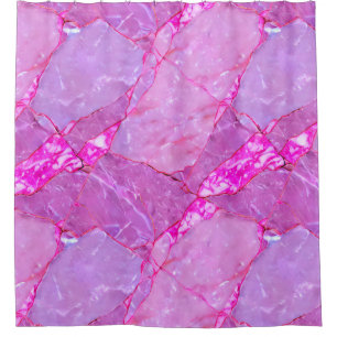 Pink Marble Texture, Marble Effect Shower Curtain