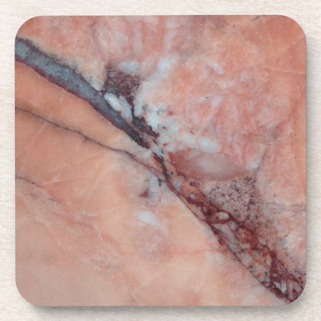 Pink Marble With Flaw Coaster (Front)