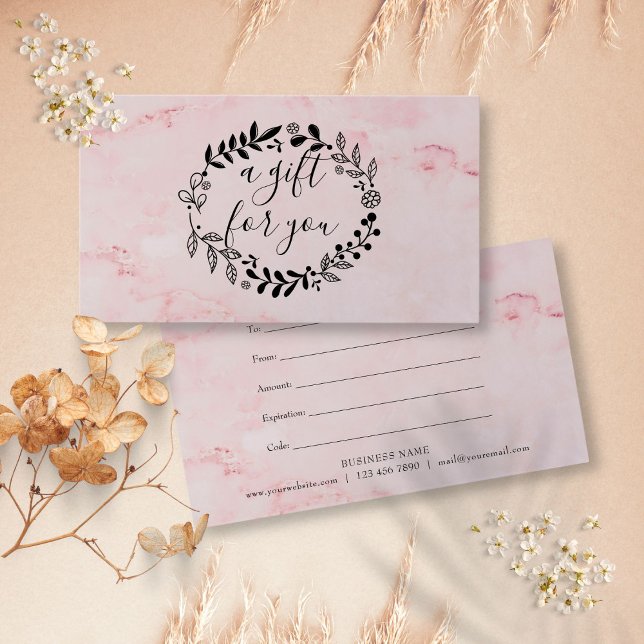 Pink Marble Woodland Garland Gift Certificate (Pink Marble Woodland Garland Gift Certificate)