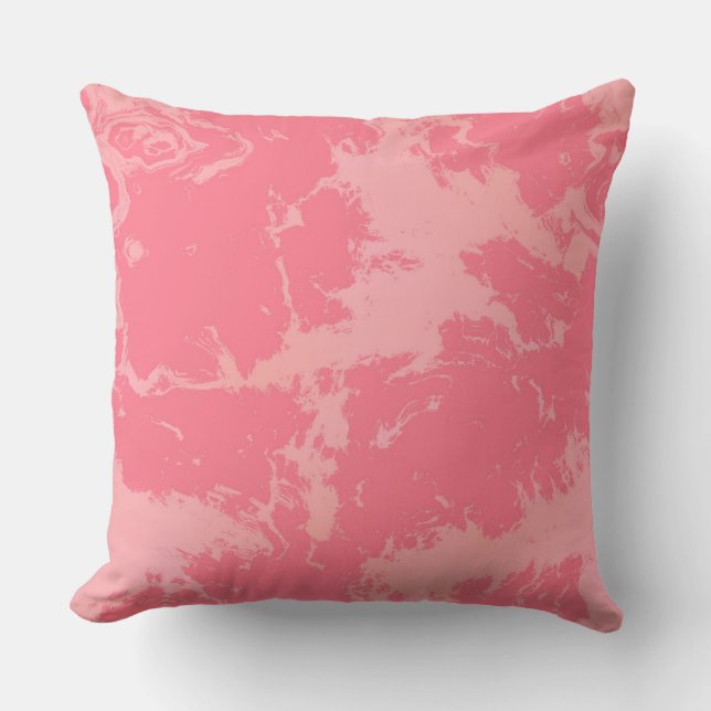 Pink Marbled Cloud abstract Cushion (Front)