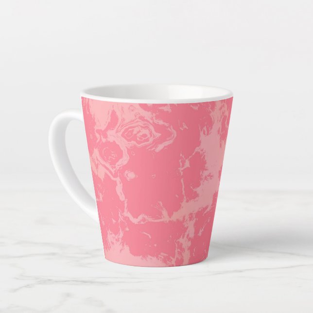 Pink Marbled Cloud abstract Latte Mug (Left Angle)