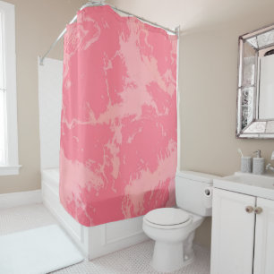 Pink Marbled Cloud abstract Shower Curtain