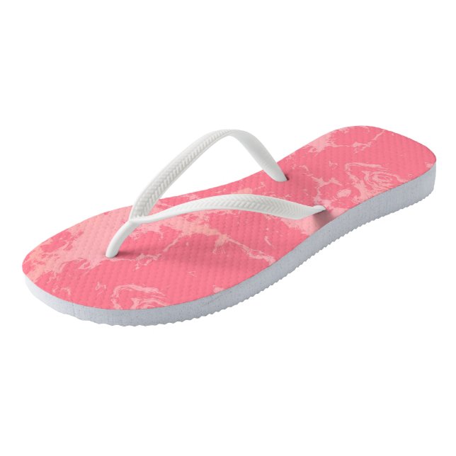 Pink Marbled Cloud abstract Thongs (Angled)