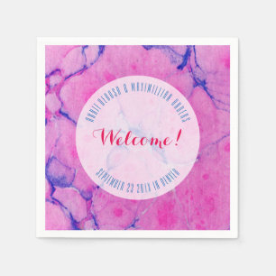 Pink Marbled Napkin