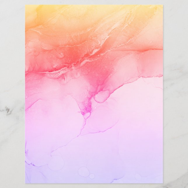 Pink Marbled Scrapbook Paper (Front)