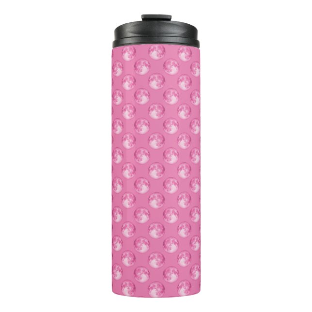 Pink Marbles Pattern Thermal Tumbler (Front)