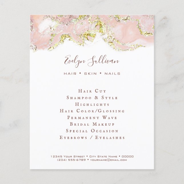 Pink Marbling Design Flyer (Front)