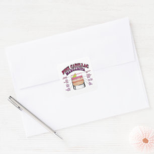 PINK MARGARITA Cocktail Recipe Art Square Sticker