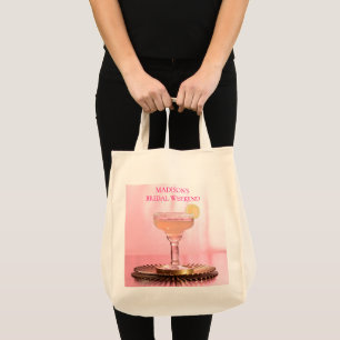 Pink Margarita & Lime Bridal/Bachelorette Weekend Tote Bag