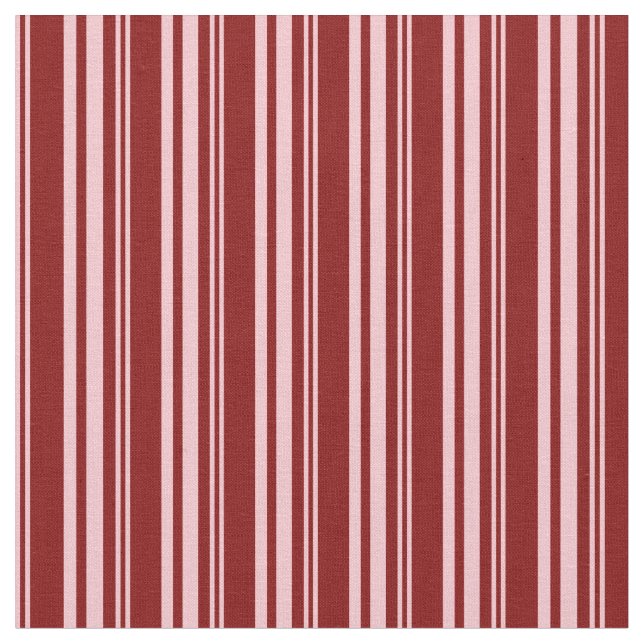 Pink & Maroon Coloured Striped Pattern Fabric (Close Up)