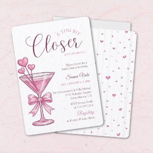 Pink Martini A Tini Bit Closer Bridal Shower Invitation