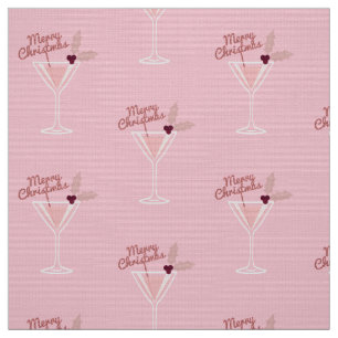 Pink Martini Christmas Fabric
