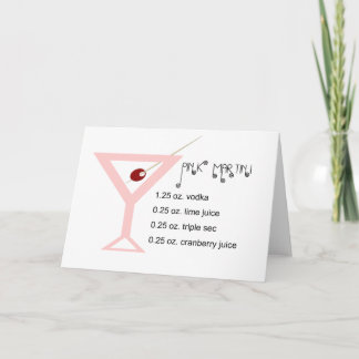 Pink Martini Greeting Card