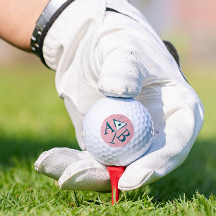 Pink Martini Monogram Golf Balls