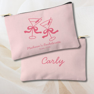 Pink Martini Personalised Bachelorette Party Favou Accessory Pouch