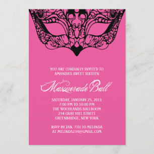 Pink Masquerade Invitations