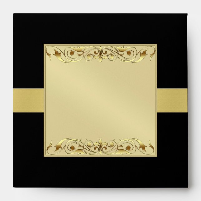 Pink Masquerade Mask Venetian Wedding Envelope (Front)