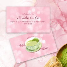 Pink Matcha Watercolor Bridal Shower Recipe