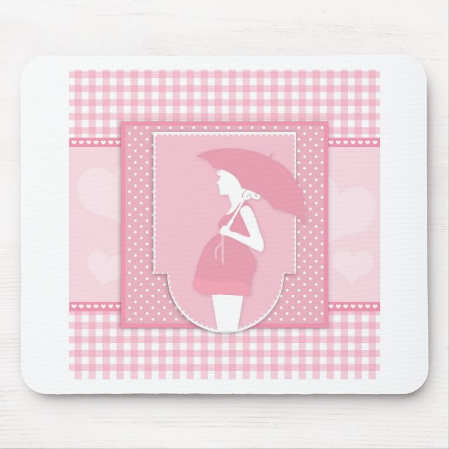 pink maternity mouse pad (Front)