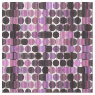 Pink, Mauve and black rose geometric Fabric