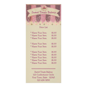 Pink, Mauve Cupcake Rack Card
