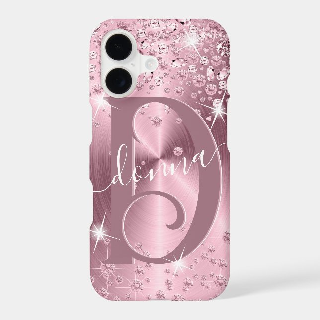 Pink Mauve Diamonds - Personalised  (Back)