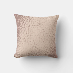 Pink Mauve Faux Leather Cushion