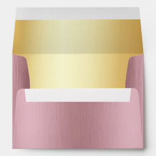 Pink Mauve Gold Foil Elegant Modern, Envelope