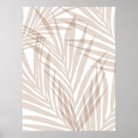 Pink & Mauve Minimalist Leaves Wall Art Poster