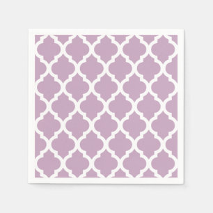 Pink Mauve Mist Moroccan Tile Trellis Napkin
