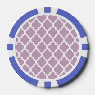Pink Mauve Mist Moroccan Tile Trellis Poker Chips