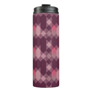 pink, mauve, rose geometric thermal tumbler