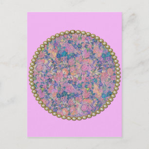 Pink medallion postcard