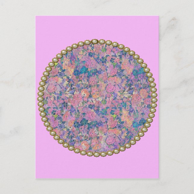 Pink medallion postcard (Front)