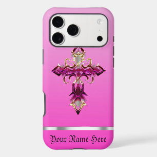 Pink Mediaeval Cross iPhone XS Max Case