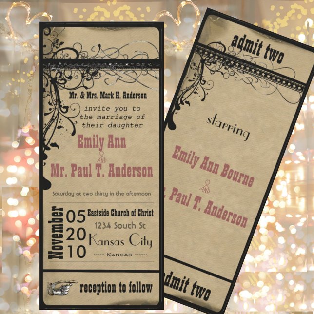 Pink Mediaeval, Renaissance Wedding Invitations (Creator Uploaded)