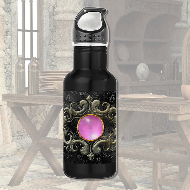 Pink Mediaeval Stone 532 Ml Water Bottle (Creator Uploaded)
