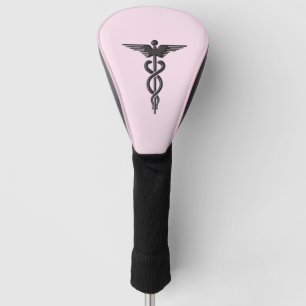 Pink Medical Caduceus Golf Head Cover