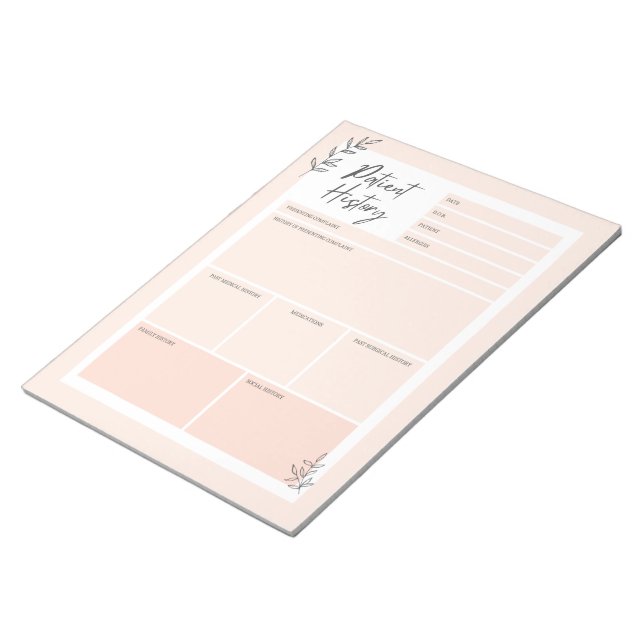 Pink Medical History-Taking Notepad (Angled)