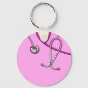 Pink Medical Scrubs Key Ring