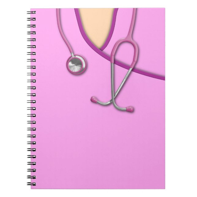 Pink Medical Scrubs Notebook (Front)