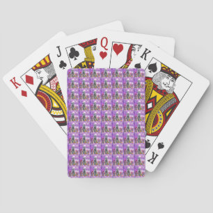 Pink Meerkat Logo Pattern, Playing Cards