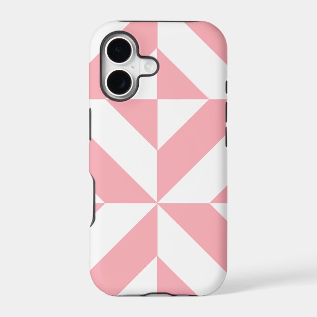 Pink Melon Geometric Deco Cube Pattern (Back)