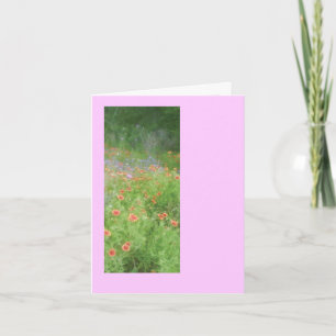Pink-memories of spring thank you card