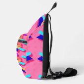 Pink Memphis Neon Triangle Artsy Retro Fun Sling Bag 